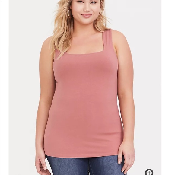 torrid Tops - Nwt Torrid size 5 Rose Pink Square Neck Foxy Tank